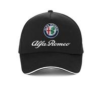 OUSIKA Baseballkappe, Herren Snapback Kappe für Männer und Frauen, Unisex, für Alfa Romeo Giulia Stelvio Giulietta 159 147 156, für Männer, Autofans, Hüte,Bla-ck