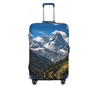 OUSXC Snowy Mountains Trolley-Koffer-Schutzhülle ist geeignet für Gepäckgrößen zwischen 45,7 - 81,3 cm, Weiss/opulenter Garten, Small