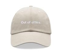 Out of Office.Baseball Cap Vintage Washed Uni Dad Hat Low Profile Adjustable, stone, Einheitsgröße