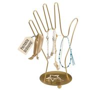 Out of the blue Schmuckhalter Hand Gold Metall - Schmuckständer mit stabilem Standfuß für Ketten, Ringe & Ohrringe - Schmuck Aufbewahrung & Zimmerdeko für Schlafzimmer oder Schminktisch