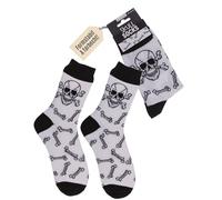 Out of the blue Socken, Totenkopf, Größe 42-46, 70% Baumwolle, 25% Polyester, 5% Elasthan, mit Headercard, 12 Paar im Polybeutel