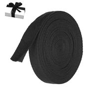 OUTALIZ Baumwollband Schrägband, 2cm x 45m Einfassband Nahtband Baumwolle, Köperband, Fischgrätenstich Baumwollband Gurtband, für DIY Handwerk, Geschenkverpackungen(Schwarz)