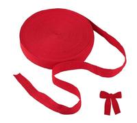 OUTALIZ Baumwollband Schrägband, 2cm x 45m Nahtband Gurtband Baumwolle, Baumwolle Köperband, Fischgrätenstich Baumwollband Gurtband, für DIY Projekten, Dekoration von Handtaschen(Rot)