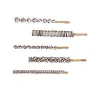 Outanaya 5 Stück pack Strass Haarspangen aus Metall Kristall Ponyhaarclips in Gold Glitzernde Haarnadeln für Damen Haaraccessoires für Hochzeit und Party