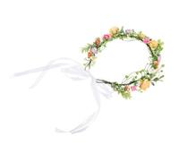 Outanaya Blumenkranz Haarreif Verstellbar Leicht Damen Stirnband mit Blüten Haarschmuck Brautkopfschmuck für Hochzeit Verlobung Party Fotoshooting