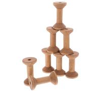 Outanaya Garnrolle aus Holz 8 Stück Khaki 70x40mm für Nähmaschinen und dekorative Zwecke, Spulen zum Basteln und Garnaufbewahrung