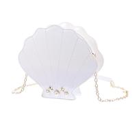 Outanaya Modische Muscheltasche Damen Umhängetasche Pu Handliche Freizeit Crossbody Tasche für Mädchen Einzigartige Schultertasche zum Shoppen und Ausgehen