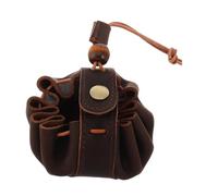 Outanaya Vintage Münzbeutel für Damen aus Rindsleder mit Kordelzug Handgefertigtes Kleines Portemonnaie Leicht zu Öffnen und Schließen für Schlüssel und Lippenstift