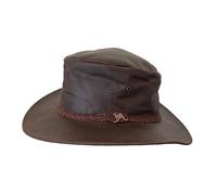 Outbacker Australischer Traveller Hut aus Känguruleder in braun und Tobacco- Größe S und XXL Farbe braun, Größe S I 54-55 cm