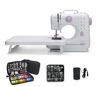 Outbit 12 Stiche Nähmaschine für Anfänger Mini elektrische Nähmaschine mit 1 Erweiterungsplatte, 11 Stück Nähfüße, 97 Stück Nähzeug