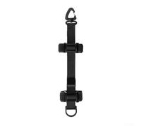 Outdoor Adventure MOLLE Erweiterungsgurt für Rucksäcke mit 360 Grad drehbarem Haken und unterer D-Ring-Befestigung (schwarz)