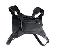 Outdoor-Brustbeutel für den Außenbereich, praktische Tasche, Schwarz, Grün, Handyhalterung, Brustbeutel, erweiterte Regenverteidigung, für Wandern, Camping, mehrfarbig, black