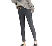 Outdoor Hosen FüR Damen ommer Damen-Leggings aus Wolle in großer Größe, Plüsch-Perlensamt, verdickte warme Hose, und Winter-Leggings mit hoher Taille Damen Elegante Hose (Grey, XL)