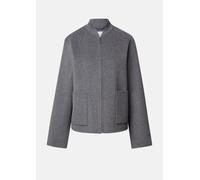 comma Jacke mit Stehkragen und aufgesetzten Taschen in Anthrazit, Größe S