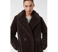 COMMA Mantel in Felloptik beige | L