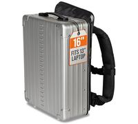 Outdoor Rucksack/Backpack in Silber/Platin. Bequemer & Stabiler Alu Koffer für z.B. Wildkamera, Fotoausrüstung oder Laptop. Ideal auch als Arbeitsrucksack für Handwerker oder als Schulrucksack.