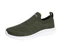 Outdoor Schuhe Freizeitschuhe Herren Sneaker rutschfest Freizeitschuhe Wanderschuhe Joggingschuhe Herren Fashion Slip on Schlupfschuhe Bequeme Sportschuhe Schuhe für breite füße Armeegrün 43