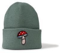 Outdoor Strickmütze: Fliegenpilz - Beanie Pilze-Sammeln Männer Frauen Mütze Wintermütze Herbst Wald Natur Klettern Outdoor Wandern Geschenk für Herren Damen Coole Ski Mütze (Dusty Green)