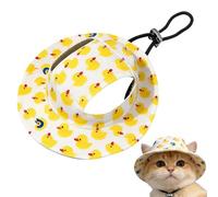 Outdoor Sun Hat For Pet - Polyester Breathable UV Protection | Adjustable Pet Visor With Ear Holes For Comfortable Wear | Dog And Cat Sun Hat F´or Beach Walking Hiking Camping Travel And Summer Use