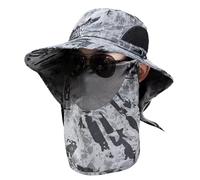 Outdoor Sun Hat - Gardening Cap for Picnic Climbing | Polyester with UPF50+ Shield, Detachable Bucket Style, Neck Flap Protection, Lightweight Comfort Function, Backpacking Hiking