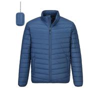 Outdoor Ventures Herren Steppjacke Leichte Warme Übergangsjacke Packbare Pufferjacke, Wasserbeständige Outdoorjacke für Outdoor Casual Navy Blau XL