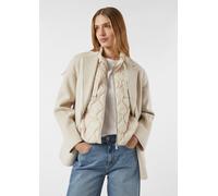 Wattierte Steppweste mit Logo-Detail beige 46