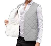 Outdoor Weste Herren: Lang Sportlich Ärmellose 4XL Weste Arbeitsweste Elegant Leicht Glänzend Winter Steppweste Daunenweste Outdoor Übergangs Herren Weste Puffer Weste