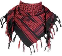 Outdoor World Shemagh-Schal, Armee, arabische PLO-Militärkräfte, SAS, Biker-Halswärmer, Keffiyeh, Kopf- und Halstuch, Wüsten-Turban, arabischer Wickel mit Quaste, 110 cm x 110 cm (Rot)