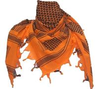Outdoor World Shemagh-Schal, Armee, arabische PLO-Militärkräfte, SAS, Biker-Halswärmer, Keffiyeh, Kopf- und Halstuch, Wüsten-Turban, arabischer Wickel mit Quaste, 110 cm x 110 cm (Orange)