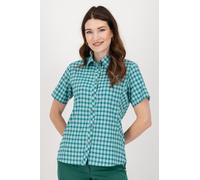 Outdoorbluse DEPROC ACTIVE "SUDBURY II WOMEN", Damen, Gr. 36 (S), grün (blau, check), Web, 95% Polyester. 5% Elasthan, Blusen, auch in Großen Größen erhältlich (27603419-36) blau, check