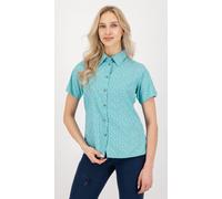 Outdoorbluse DEPROC ACTIVE "SUDBURY III WOMEN", Damen, Gr. 40 (M), blau (air, navy), Web, 95% Polyester. 5% Elasthan, Blusen, auch in Großen Größen erhältlich (36430660-40) air, navy
