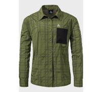 Outdoorbluse SCHÖFFEL "Bike Blouse Style Jalpuh WMS", Damen, Gr. 38, grün (6737, grün), Oberstoff: 81% Polyester 14% Nylon 5% Elasthan, bequem, V-Ausschnitt, Blusen Outdoorbluse (29479718-38)