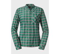Outdoorbluse SCHÖFFEL "Blouse Pianosa L", Damen, Gr. 38, grün (6855, grün), Oberstoff : 92% Nylon 8% Elasthan, bequem, V-Ausschnitt, Blusen Outdoorbluse (65595758-38)