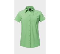 Outdoorbluse SCHÖFFEL "Blouse Style Dooser WMN", Damen, Gr. 44, grün (6175, grün), Oberstoff: 85% Polyester, 15% Elasthan, Basic, V-Ausschnitt, Blusen (55445406-44) 6175, grün