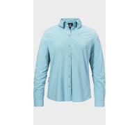 Outdoorbluse SCHÖFFEL "Blouse Style Dunajec WMN", Damen, Gr. 42, 8015, blau, Oberstoff: 85% Polyester, 15% Elasthan, Basic, V-Ausschnitt, Blusen (84176432-42) 8015, blau