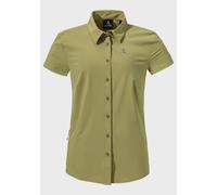 Outdoorbluse SCHÖFFEL "Hiking Blouse Style Dooser WMS", Damen, Gr. 38, grün (4605, grün), Oberstoff: 85% Polyester 15% Elasthan, Basic, V-Ausschnitt, Blusen (34201834-38) 4605, grün