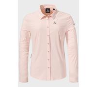 Outdoorbluse SCHÖFFEL "Hiking Blouse Style Dunajec WMS", Damen, Gr. 40, rosa (3205, rosa), Oberstoff: 85% Polyester 15% Elasthan, Basic, V-Ausschnitt, Blusen (48615809-40) 3205, rosa