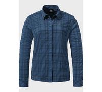 Outdoorbluse SCHÖFFEL "Hiking Blouse Style Yekuro WMS", Damen, Gr. 42, blau (8820, blau), Oberstoff: 81% Polyester, 14% Nylon, 5% Elasthan, Basic, V-Ausschnitt, Blusen (13642848-42) 8820, blau