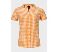 Outdoorbluse SCHÖFFEL "Hiking CIRC Blouse Style Dalfoss WMS", Damen, Gr. 38, orange (5405, orange), Oberstoff: 100% Polyester, Basic, V-Ausschnitt, Blusen Outdoorbluse (75122542-38)