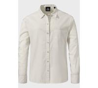 Outdoorbluse SCHÖFFEL "Urban Blouse Style Chanduy WMS", Damen, Gr. 36, beige (9040, natur), Oberstoff: 73% Baumwolle 27% Hanf, bequem, V-Ausschnitt, Blusen (13374956-36) 9040, natur