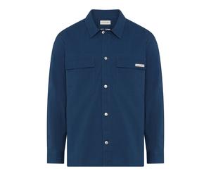 Outdoorhemd CALVIN KLEIN JEANS "Overshirt LS COTTON NYLON UTI", Herren, Gr. XXL, N-Gr, schwarz denim, Web, Obermaterial: 78% Baumwolle, 20% Nylon, 2% Elasthan, unifarben, bequem normal, Rundhals, 1-Kn