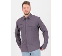 Outdoorhemd DEPROC ACTIVE "DENVER M MEN", Herren, Gr. 4XL (60), Normalgrößen, lila (blau, rot, check), Web, 50% Polyester. 40% Baumwolle. 10% Leinen, Hemden, auch in Großen Größen erhältlich (69177517