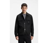Outdoorhemd HUGO "Elack", Herren, Gr. L (41/42), N-Gr, schwarz001, Web, Obermaterial: 100% Polyester, unifarben, oversize taillenbedeckt, Rundhals, Manschette, Hemden, Oversize Fit, kürzer geschnitten
