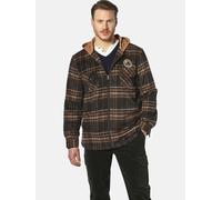Outdoorhemd JAN VANDERSTORM "Outdoorhemd FAAPE", Herren, Gr. 5XL, weit, blau (braun kariert), Obermaterial: 100% Polyester COOLMAX PES(Coolmax)., Jacken (81040722-5XL) braun kariert