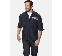 Jan Vanderstorm Outdoorhemd Herren Comfort Fit Baumwolle blau, L