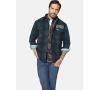 Outdoorhemd JAN VANDERSTORM "Outdoorhemd OLAFSTAD", Herren, Gr. XXL, weit, blau (petrol kariert), Obermaterial: 100% Baumwolle CO., Hemden (51327059-XXL) petrol kariert