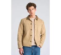 Outdoorhemd LINDBERGH "Hemdjacke Modern Fit, Cropped", Herren, Gr. XXL, Normalgrößen, beige (sand), Obermaterial: 100% Baumwolle, Hemden (27721430-XXL) sand