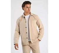 Outdoorhemd LINDBERGH "Hemdjacke Modern Fit", Herren, Gr. L, Normalgrößen, beige (lt stone), Obermaterial: 98% Baumwolle, 2% Elasthan, Hemden (94515362-L) lt stone