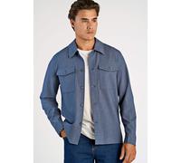 Outdoorhemd LINDBERGH "Hemdjacke Relaxed Fit", Herren, Gr. L, Normalgrößen, blau mix, Obermaterial: 65% Polyester, 31% Viskose, 4% Elasthan, Hemden (27662765-L) blau mix
