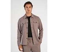 Outdoorhemd LINDBERGH "Hemdjacke Relaxed Fit", Herren, Gr. L, Normalgrößen, braun (deep sand mel), Obermaterial: 65% Polyester, 31% Viskose, 4% Elasthan, Hemden (44123927-L) deep sand mel